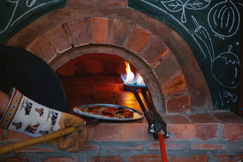 Inside Pizza factory restaurant in Plymouth MA